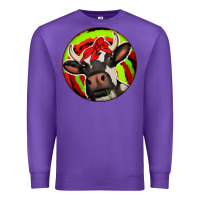 Purple Christmas Cow Premium Sweatshirt - Jasminsmagicworld