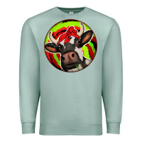 Seafoam Christmas Cow Premium Sweatshirt - Jasminsmagicworld