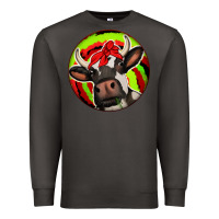 Smoke Christmas Cow Premium Sweatshirt - Jasminsmagicworld