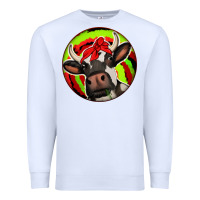 White Christmas Cow Premium Sweatshirt - Jasminsmagicworld