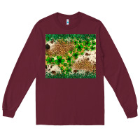 Burgundy St. Patrick's Day shamrock tumbler St. Patricks Long Sleeve Tee - Neo Western