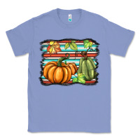 Colony Blue fall pumpkin  background Classic Tee - BarkalooDesign