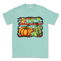 Seafoam fall pumpkin  background Classic Tee - BarkalooDesign