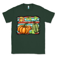 Sports Green fall pumpkin  background Classic Tee - BarkalooDesign