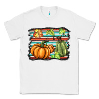 White fall pumpkin  background Classic Tee - BarkalooDesign