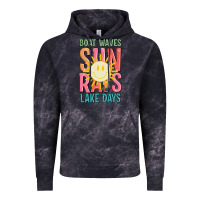 Cloud Black boat waves sun rays lake days Vintage Hoodie - JahusDesignShop