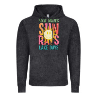 Vintage Black boat waves sun rays lake days Vintage Hoodie - JahusDesignShop
