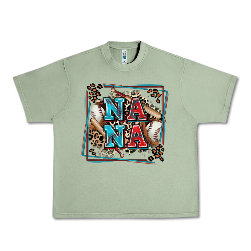 Baseball Nana With Leopard Urban Heavy Tee by Zillion Design Studio | Teevron