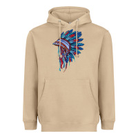 Mushroom indian headdress with american flag Heavyweight Hoodie - BarkalooDesign