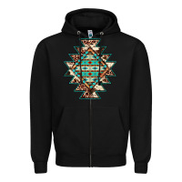 Black cowhide leopard gemstone aztec Zipper Hoodie - JahusDesignShop