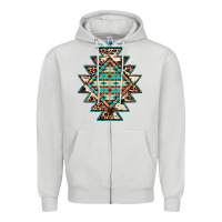 Dove Grey cowhide leopard gemstone aztec Zipper Hoodie - JahusDesignShop