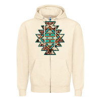 Sandshell cowhide leopard gemstone aztec Zipper Hoodie - JahusDesignShop