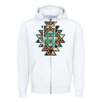 White cowhide leopard gemstone aztec Zipper Hoodie - JahusDesignShop