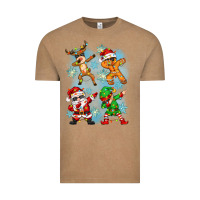 Vintage Coffee dabbing christmas Vintage Tee - Zillion Design Studio
