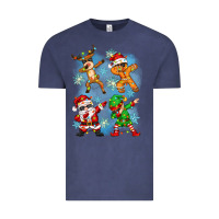Vintage Denim dabbing christmas Vintage Tee - Zillion Design Studio