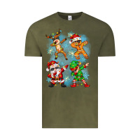 Vintage Olive dabbing christmas Vintage Tee - Zillion Design Studio