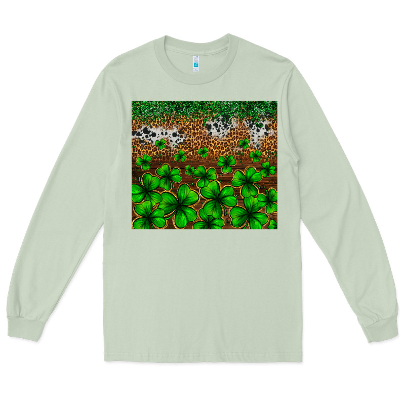 St. Patrick's Day Leopard Cowhide Tumbler Long Sleeve Tee by Neo Western | Teevron