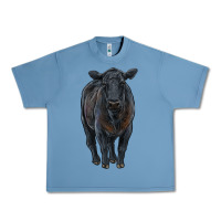 Pebble Blue black angus cattle Urban Heavy Tee - RanaPortraitStore