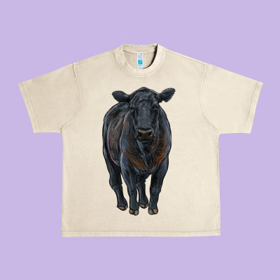 Black Angus Cattle Urban Heavy Tee Designed By Ranaportraitstore