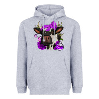 Heather Grey halloween roses cow Heavyweight Hoodie - Jasminsmagicworld
