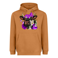 Halloween Roses Cow Heavyweight Hoodie | Teevron