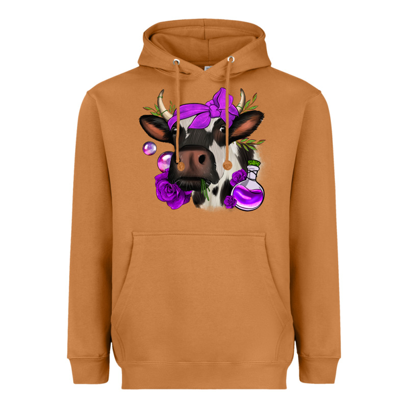 Halloween Roses Cow Heavyweight Hoodie by Jasminsmagicworld | Teevron