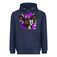Navy halloween roses cow Heavyweight Hoodie - Jasminsmagicworld
