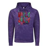Cloud Purple somebodys holly jolly mama Vintage Hoodie - MaliasSmallBusiness