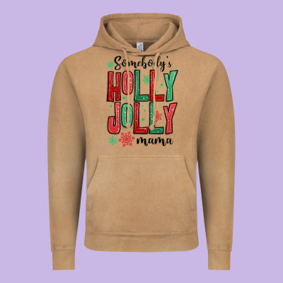 Vintage Hoodie somebodys holly jolly mama
