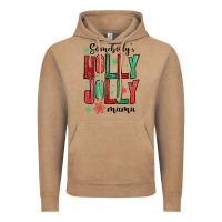 Vintage Coffee somebodys holly jolly mama Vintage Hoodie - MaliasSmallBusiness