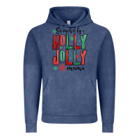 Vintage Denim somebodys holly jolly mama Vintage Hoodie - MaliasSmallBusiness
