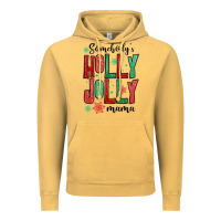 Vintage Mustard somebodys holly jolly mama Vintage Hoodie - MaliasSmallBusiness