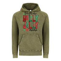 Vintage Olive somebodys holly jolly mama Vintage Hoodie - MaliasSmallBusiness