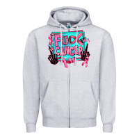 Heather Grey fuck cancer Zipper Hoodie - AdoDesignShop