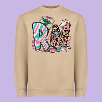 Heavyweight Sweatshirt floral rn registered nurse