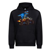 Black monster truck and  t rex dinosaur Urban Hoodie - Artiststas
