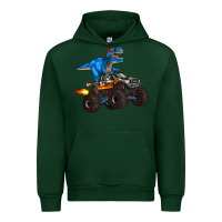 Forest Green monster truck and  t rex dinosaur Urban Hoodie - Artiststas