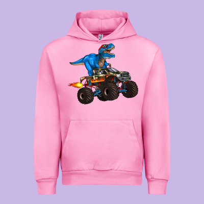 Monster Truck And  T Rex Dinosaur Urban Hoodie Designed By Artiststas