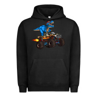 Pigment Black monster truck and  t rex dinosaur Urban Hoodie - Artiststas