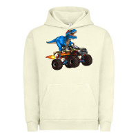 Pigment Pistachio monster truck and  t rex dinosaur Urban Hoodie - Artiststas
