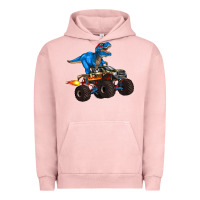 Pigment Salmon monster truck and  t rex dinosaur Urban Hoodie - Artiststas