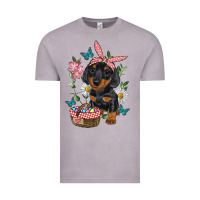 Vintage Zinc easter dachshund Vintage Tee - RanaPortraitStore