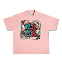 Salmon baseball mama with leopard Urban Heavy Tee - Zillion Design Studio