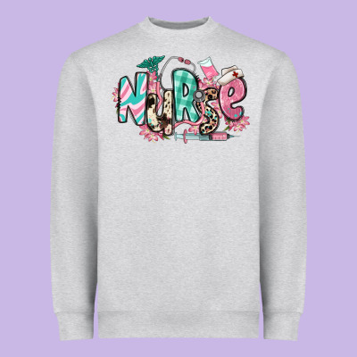 Heavyweight Sweatshirt floral nurse