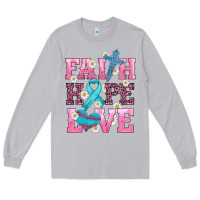 Moon Dust faith hope love  cross and ribbon Long Sleeve Tee - HRA Design Shop