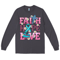 Smoke faith hope love  cross and ribbon Long Sleeve Tee - HRA Design Shop