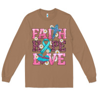 Toasted Coconut faith hope love  cross and ribbon Long Sleeve Tee - HRA Design Shop