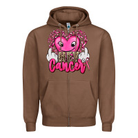 Chestnut hey cancer with middle fingers Zipper Hoodie - AdoDesignShop