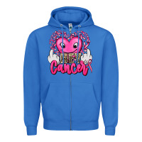 True Royal hey cancer with middle fingers Zipper Hoodie - AdoDesignShop