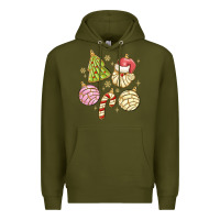 Army Green christmas conchas Premium Hoodie - MaliasSmallBusiness